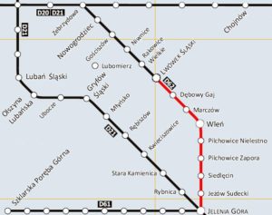 Kolej Doliny Bobru - mapa