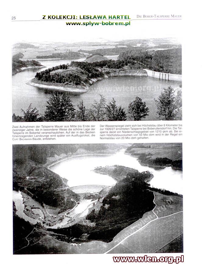 Fragment książki:`Den Wogen zum Trutz` opisujący m.in. proces budowy zapory wodnej w Pilchowicach. Udostępnił Pan Lesław Hartel